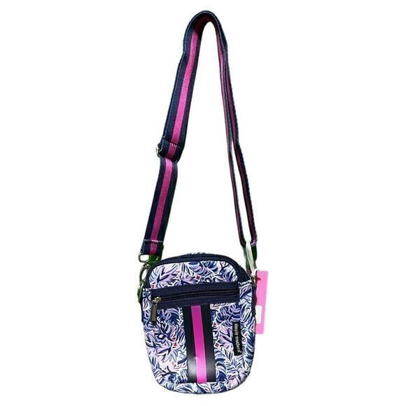 NWT Simply Southern Neoprene Leaf Print Large and Mini Crossbody Purse Set - Picture 6 of 8